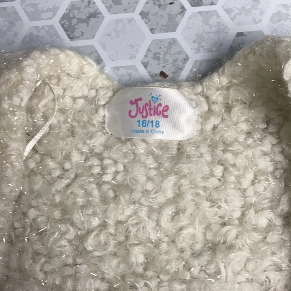 Justice 16/18 Fuzzy Short Cropped Cardigan